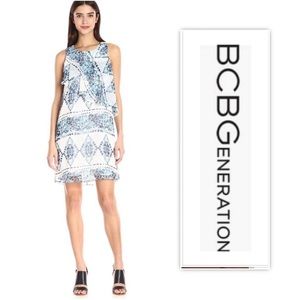 BCBGeneration Blue/White Combo Dress